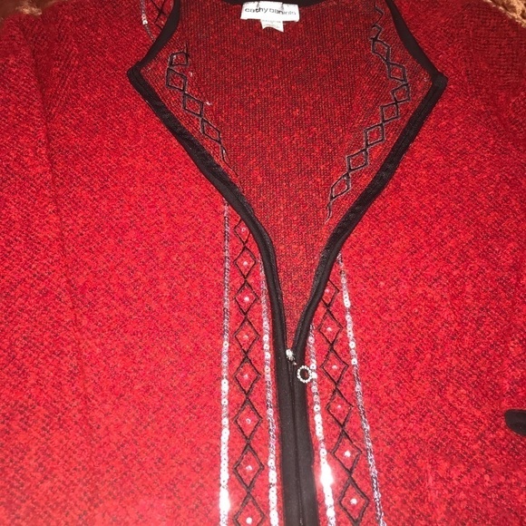Cathy Daniels Zip Front Sweater/Jacket 1X P6 - Picture 4 of 5